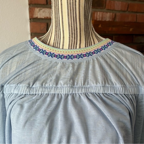 Free People Movement Sun Blissed Long Sleeve Cropped Top Balloon Sleeves Sz S - Picture 4 of 9